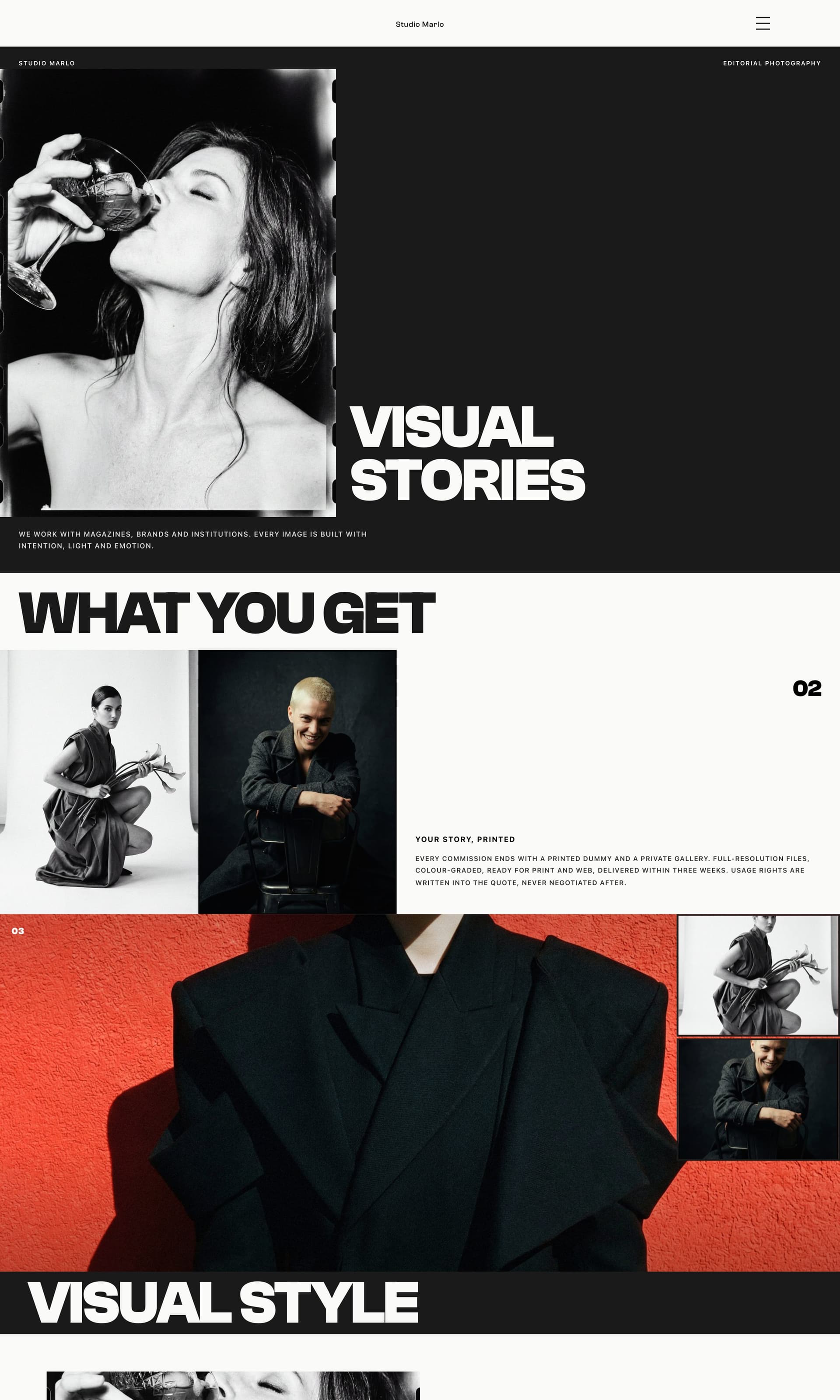 Example site by Studio Marlo, built with the Mosaii.co builder