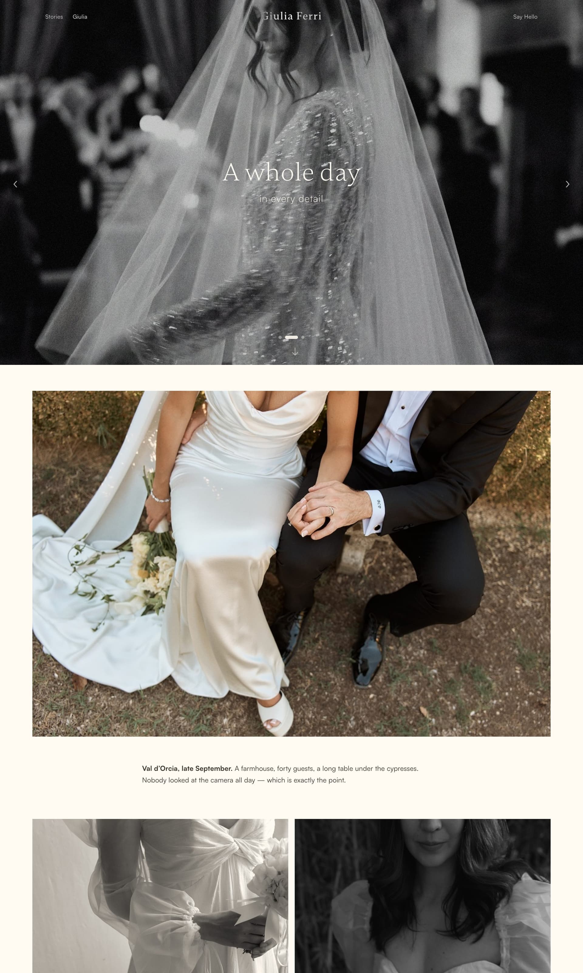 Example site by Giulia Ferri, built with the Mosaii.co builder